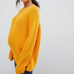 ASOS Maternity Orange Knit Sweater